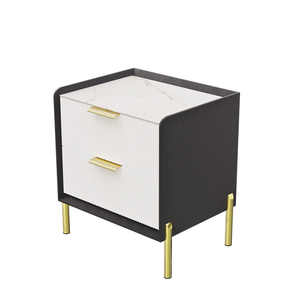 Modern White Nightstand With Storage Drawers