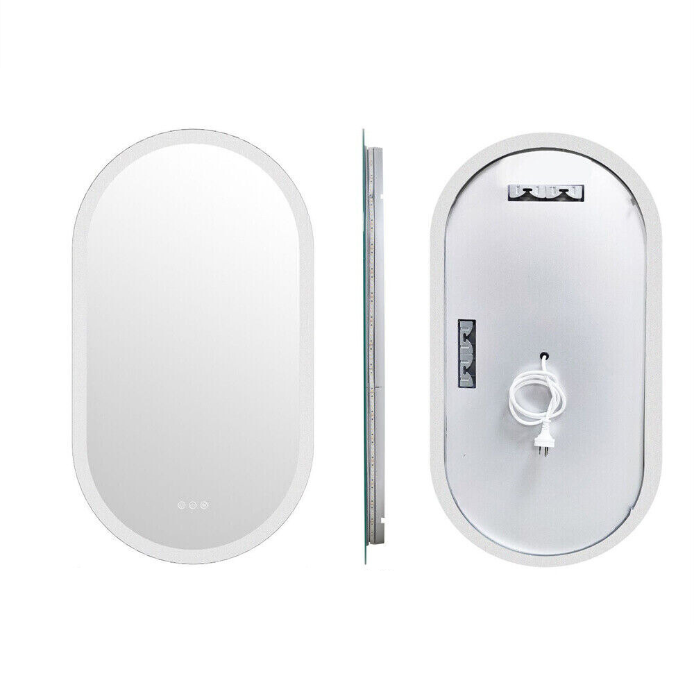 Led Backlit Bathroom Mirror Touch Sensor 3 Color Dimmable Defog Function