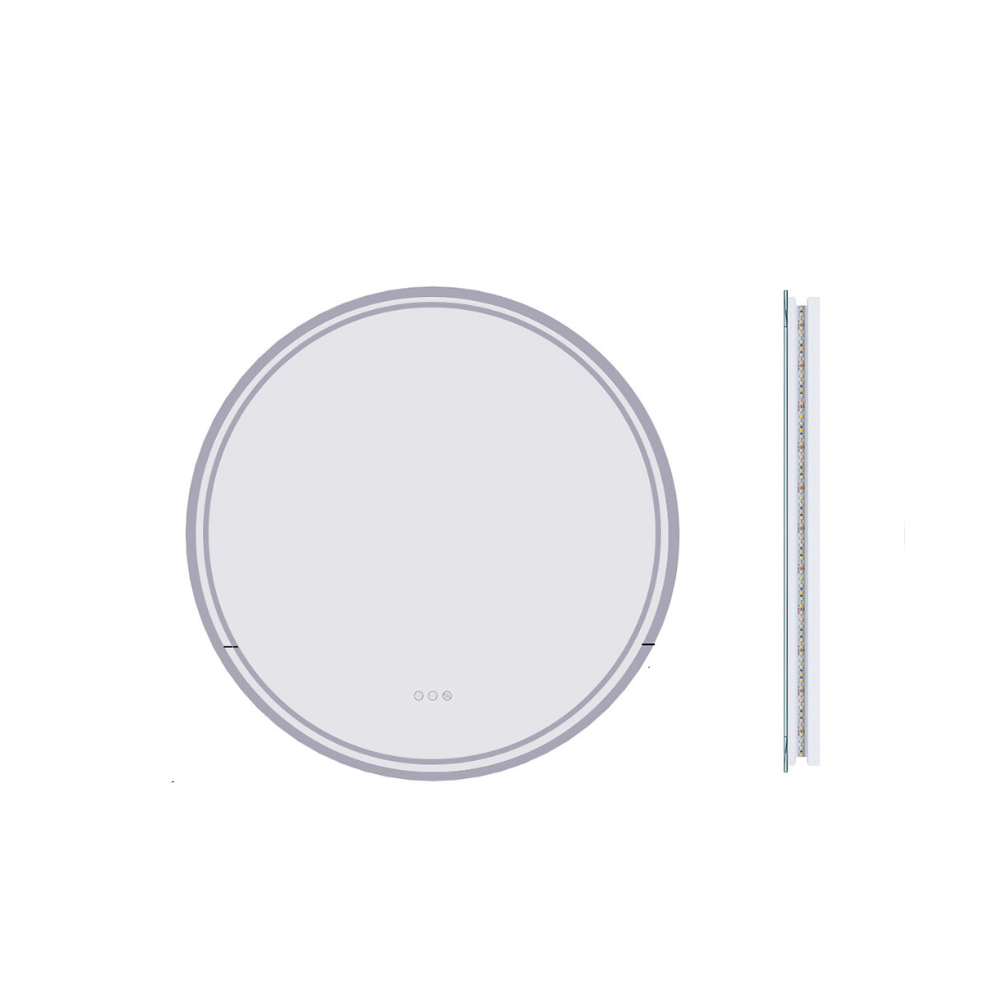 Waterproof Round Design Smart Led Bathroom Mirror