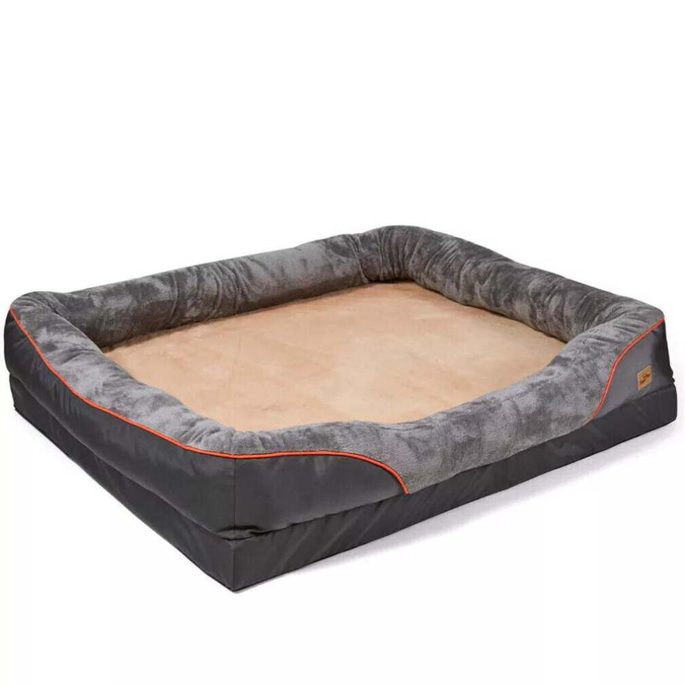 Removable And Washable Waterproof Large Dog Bed With Anti Allergy Fleece Cover