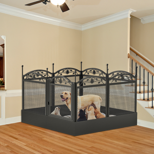 8 Panel Diy Heavy Duty Dog Playpen With Waterproof Pad