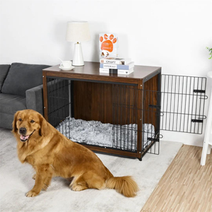 Stylish High End Wooden Dog Crate Table Kennel