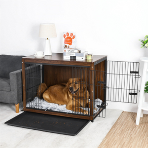 Stylish High End Wooden Dog Crate Table Kennel