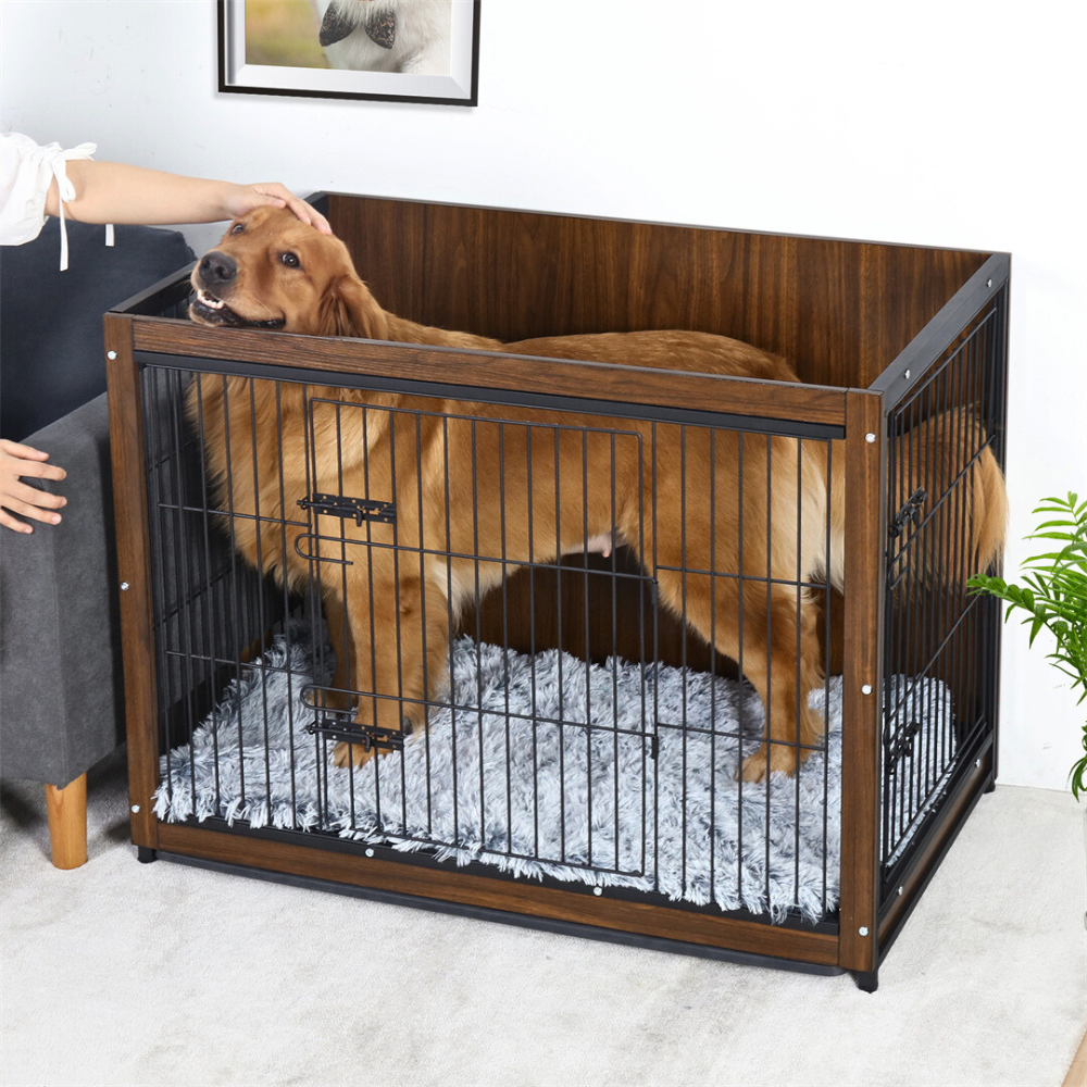 Stylish High End Wooden Dog Crate Table Kennel