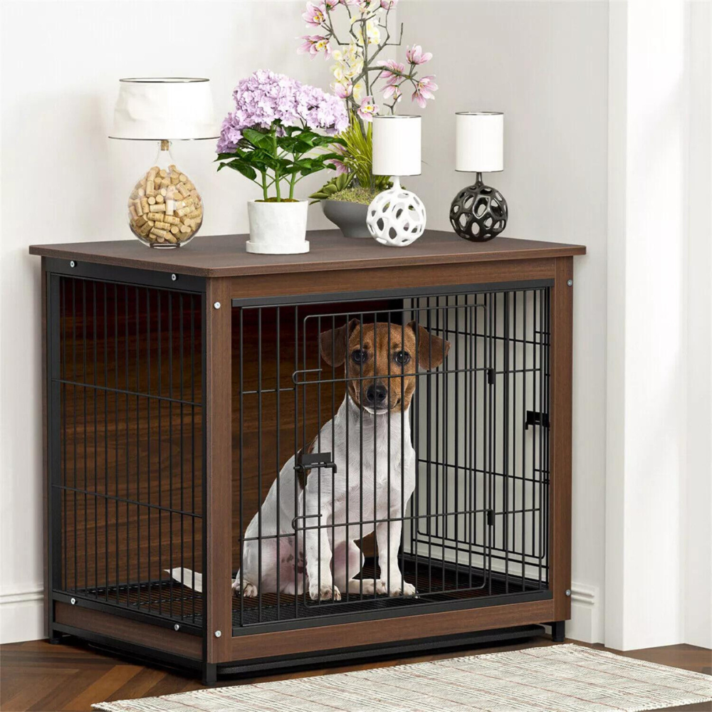 Stylish High End Wooden Dog Crate Table Kennel