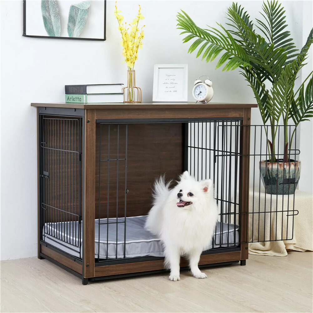 Stylish High End Wooden Dog Crate Table Kennel