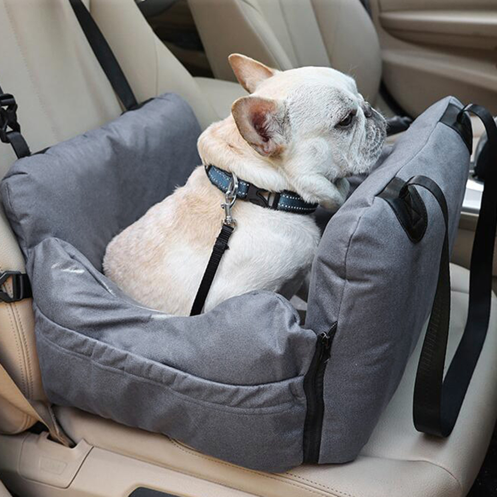 Dog Car Seat With Safety Belt Pet Booster Nest Cushion