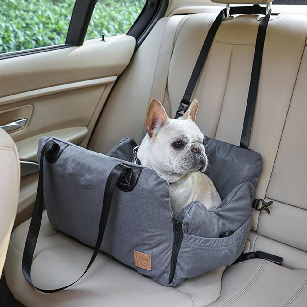 Dog Car Seat With Safety Belt Pet Booster Nest Cushion