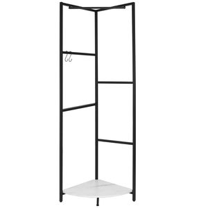 Corner Garment Rack Clothes Rail Wall Hanging Shelf