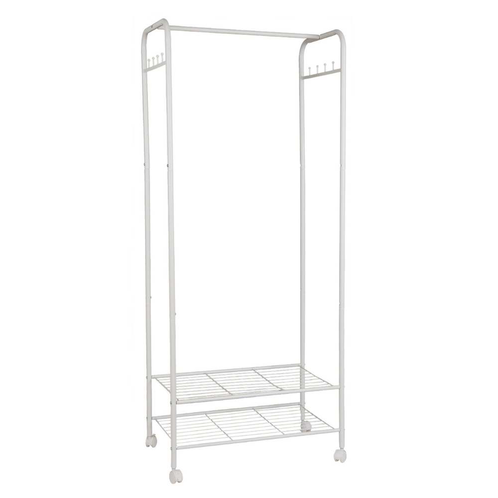 Heavy Duty Industrial Pipe Clothes Rack With Wheels