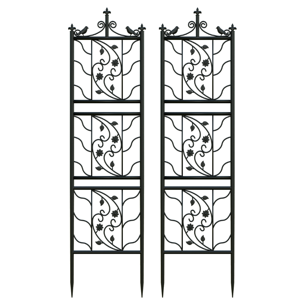 Metal Garden Trellis Tall Plant Climbing Lattice Fence