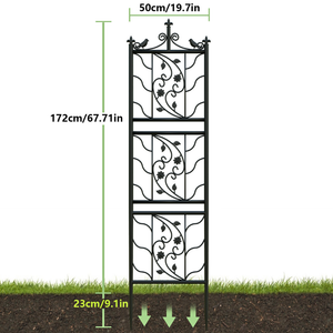 Metal Garden Trellis Tall Plant Climbing Lattice Fence