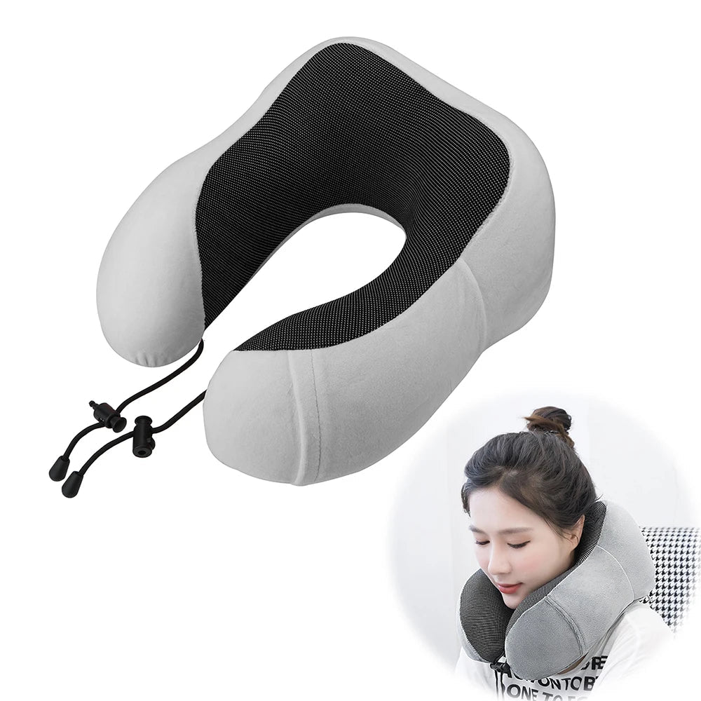 Soft Travel Pillow U Shaped Memory Foam Neck Cushion