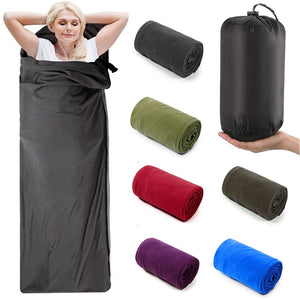 Ultra Light Portable Fleece Sleeping Bag Liner For Outdoor Camping