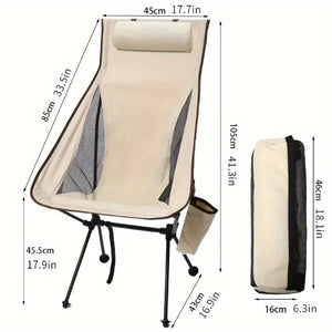 Ultra Light Camping Chair With Headrest