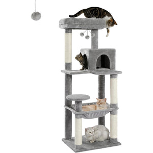 Premium Cat Tree With Multilevel Design And Cozy Condo For Cats Kittens