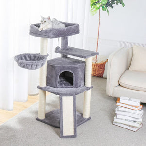 Pet Cat Tree Tower Condo Wood Scratcher With Scratching Post For Cats Climbing