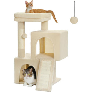 Pet Cat Tree Tower Condo Wood Scratcher With Scratching Post For Cats Climbing