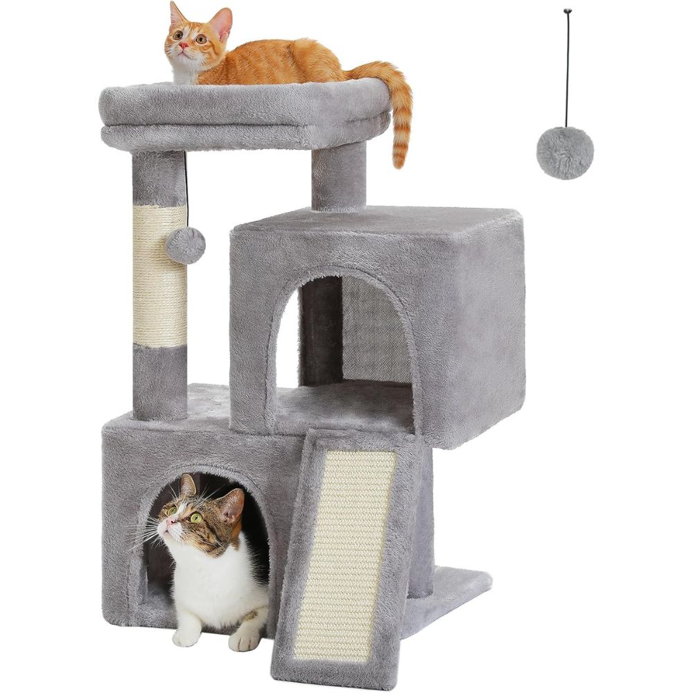 Pet Cat Tree Tower Condo Wood Scratcher With Scratching Post For Cats Climbing