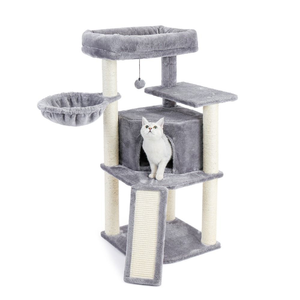 Pet Cat Tree Tower Condo Wood Scratcher With Scratching Post For Cats Climbing