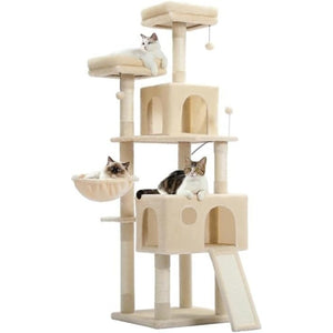 Cat Tree House Plush Condo Scratching Posts For Kitten Climbing Toy Activity