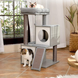 Cat Tree House With Scratching Board