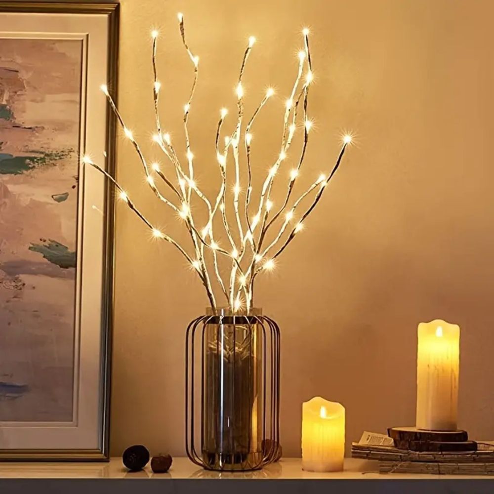 Led White Birch Branch Light For Festive Home And Wedding Decor