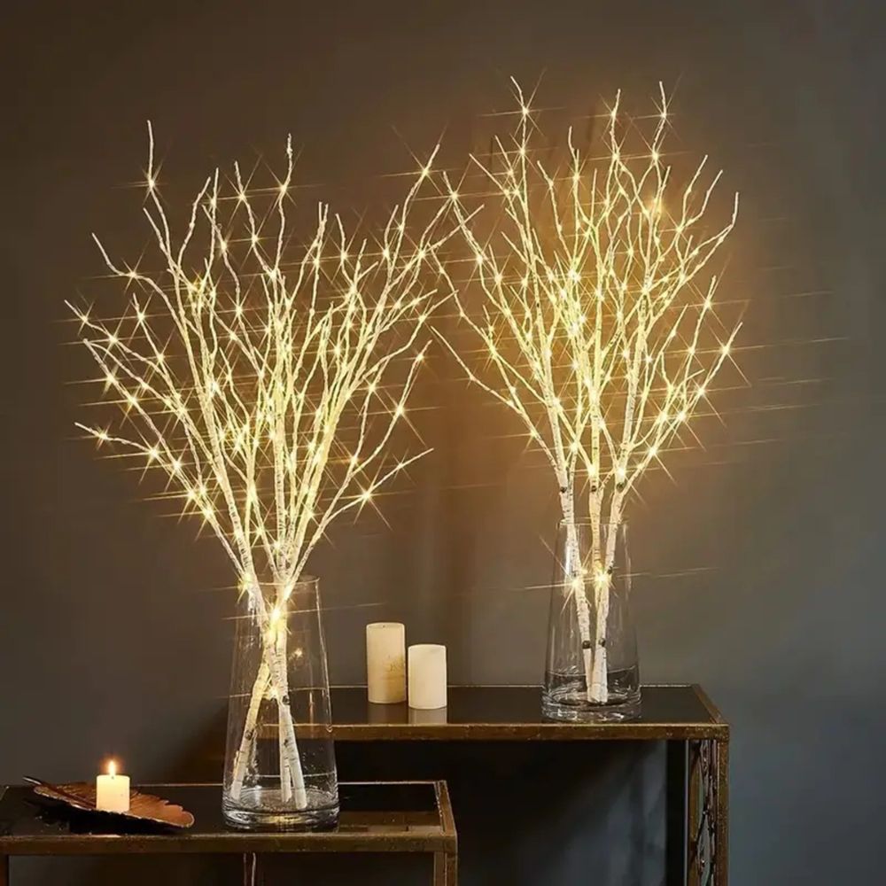 Led White Birch Branch Light For Festive Home And Wedding Decor