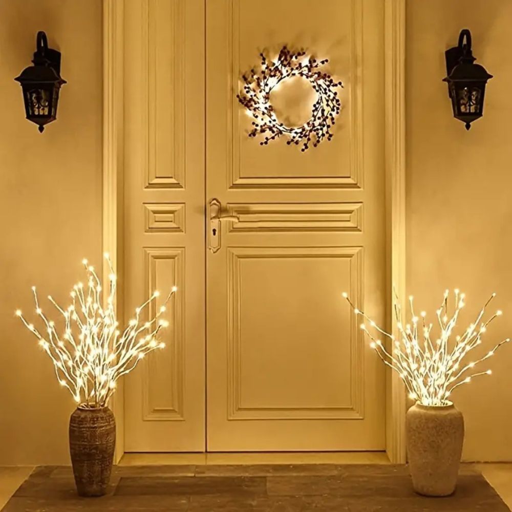 Led White Birch Branch Light For Festive Home And Wedding Decor