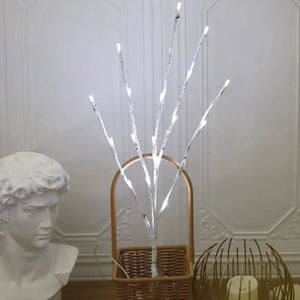 Led White Birch Branch Light For Festive Home And Wedding Decor