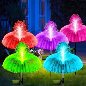 7 Color Solar Jellyfish Lights For Outdoor Walkways And Gardens