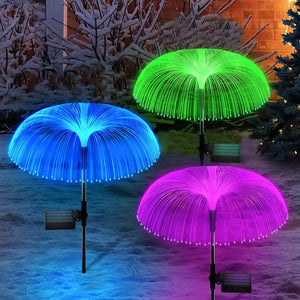 7 Color Solar Jellyfish Lights For Outdoor Walkways And Gardens