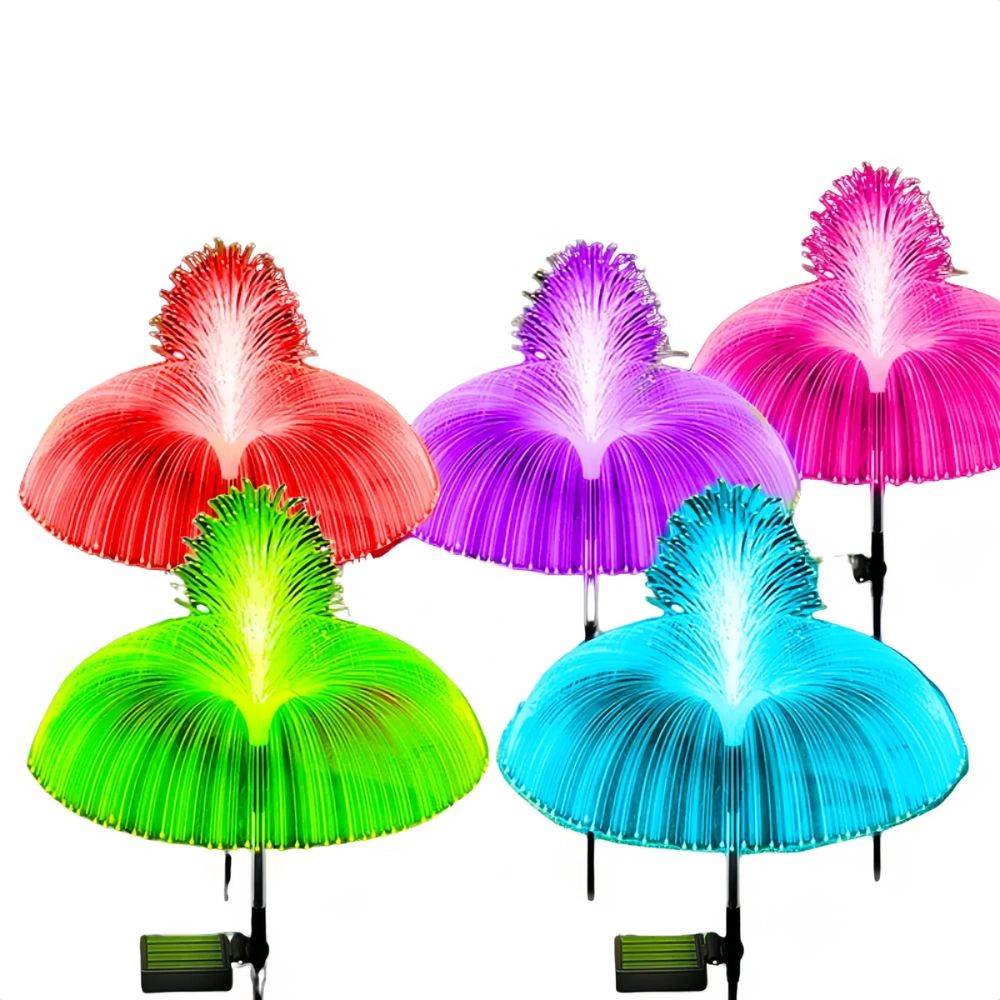 7 Color Solar Jellyfish Lights For Outdoor Walkways And Gardens