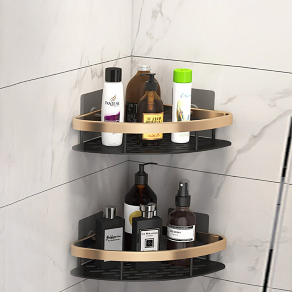 Non Perforated Bathroom Shelf Floating For Wall Shelves Shower Corner