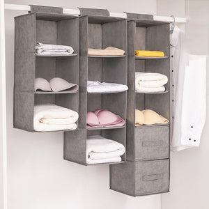 Portable Wardrobe Hanging Storage Bag Interlayer Drawer Type Clothes Hangers Holder Closet Organizer