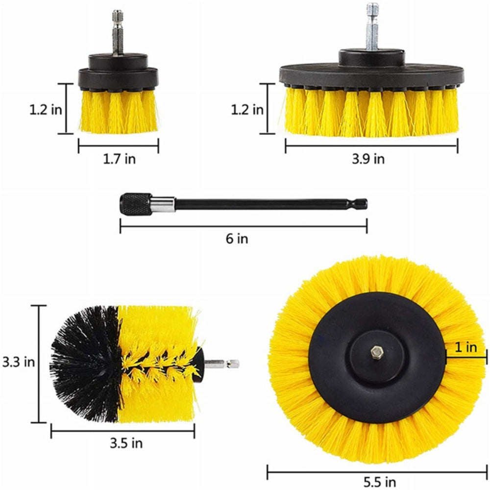 Electric Drill Brush Set Power Scrubber For Carpet Bathroom Surface Tub Furniture Shower Tile Tires Cleaning Tool