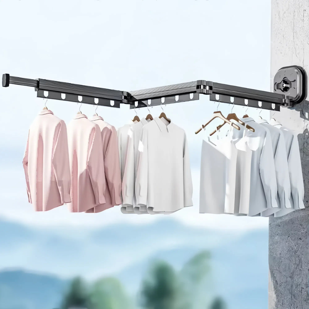 Wall Mounted Retractable Laundry Drying Rack