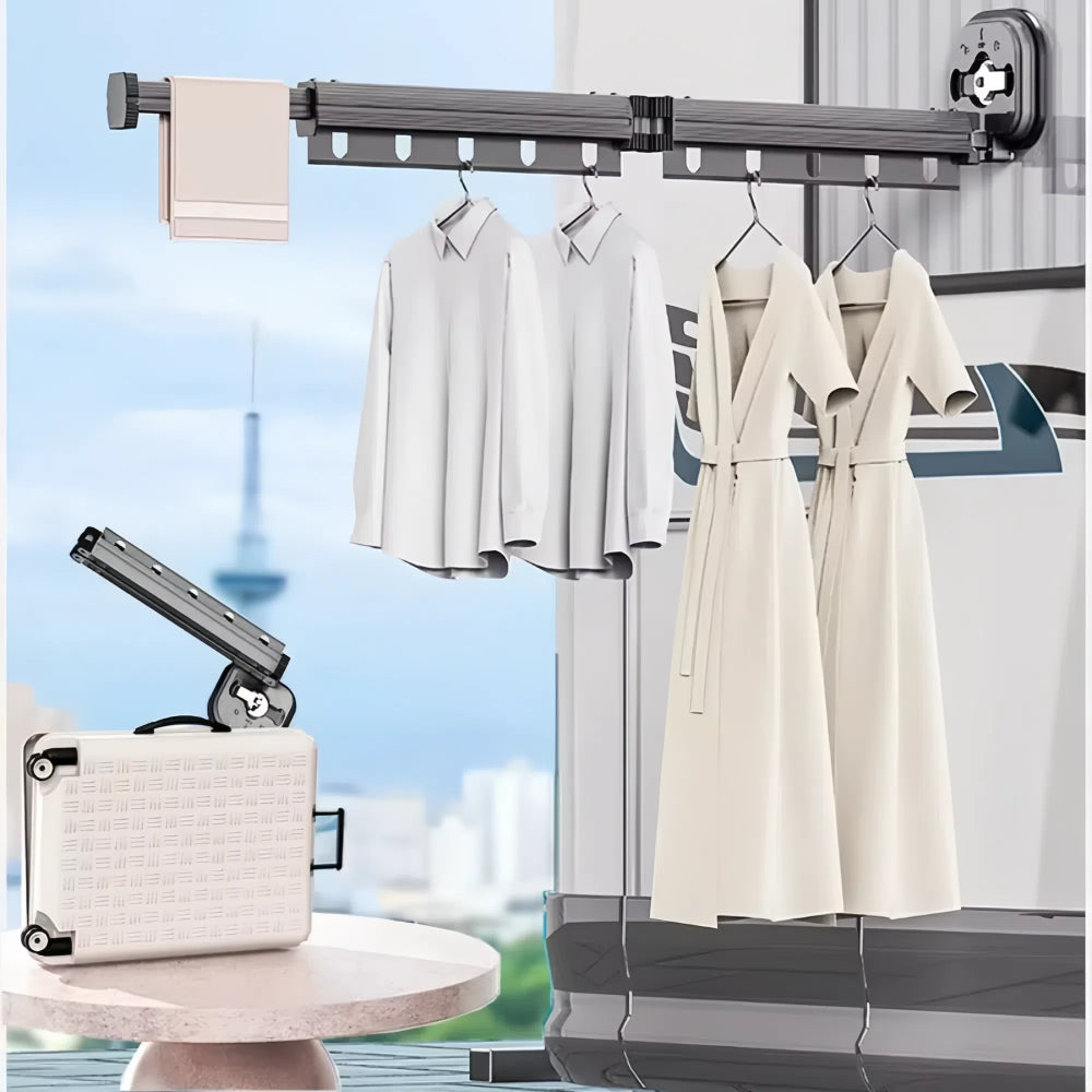 Wall Mounted Retractable Laundry Drying Rack