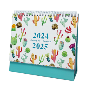 2024 English Creative Simple Desk Calendar Spring Flowers