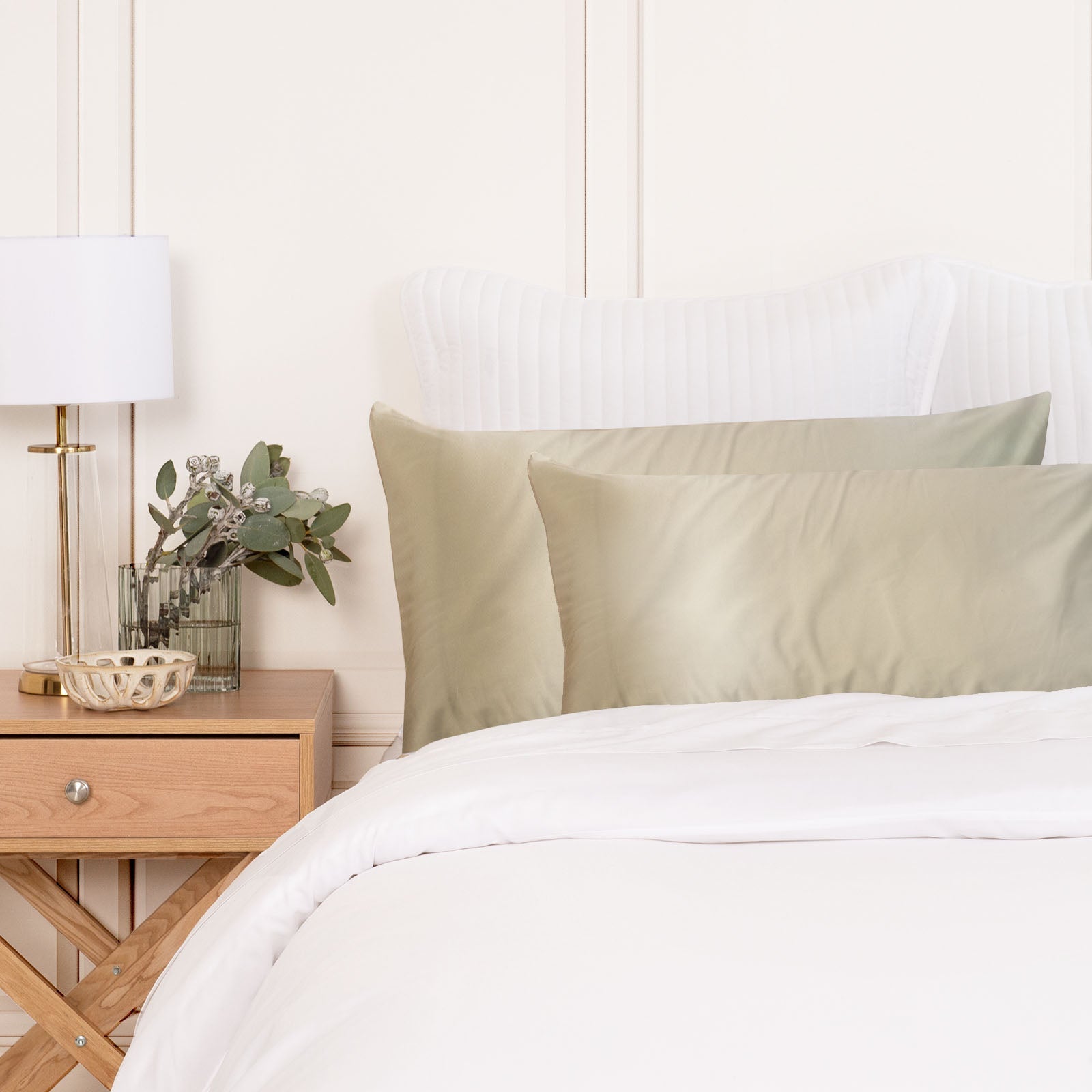 Mulberry Silk Pillow Case Twin Pack Size: 51X76cm Champagne