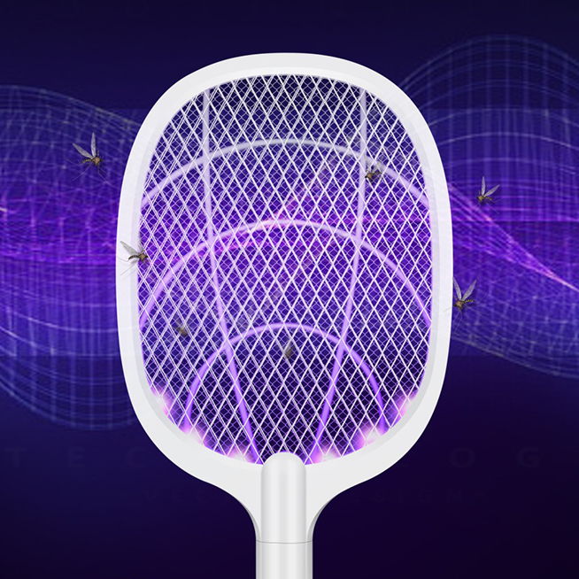 Rechargeable Electric Mosquito Zapper Insect Racquet