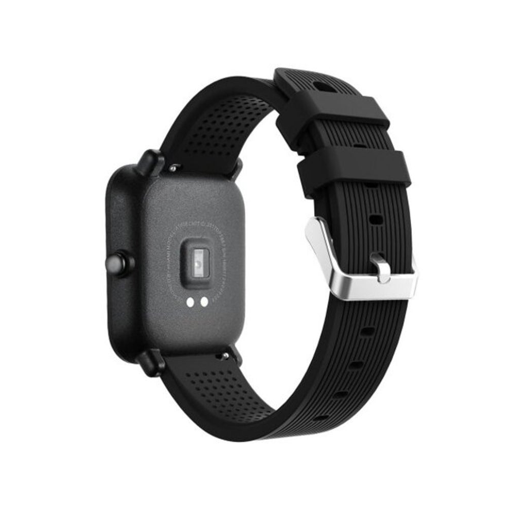 20Mm Soft Silicone Sport Watch Band Strap For Amazfit Bip Youth Black