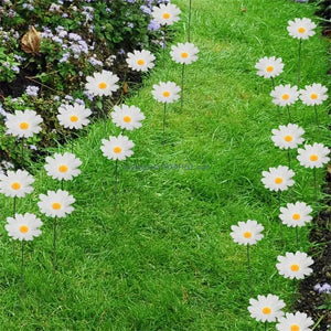 20 Pieces Daisy Flower Garden Stakes Decoration For Indoor And Outdoor Use