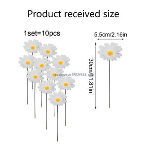 20 Pieces Daisy Flower Garden Stakes Decoration For Indoor And Outdoor Use