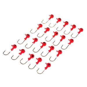 20Pcs Jig Head Fishing Hooks Barbed Fishhooks 3.5G 7G 10G 14G Orange