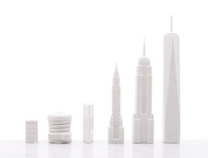 Skyline Chess London vs New York Edition Acrylic Pieces Marble Board Grey White
