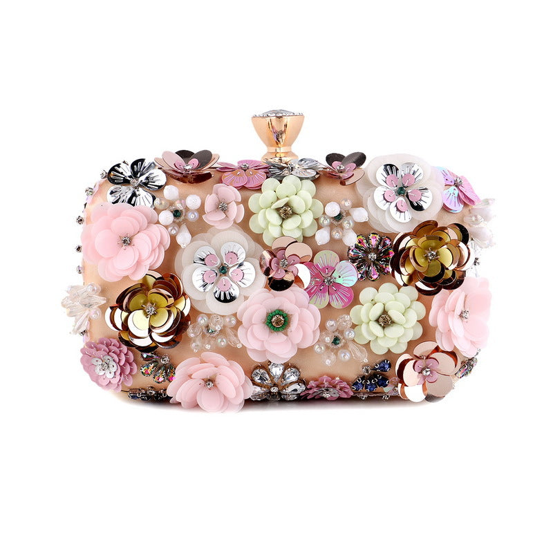 Flower Evening Clutch Bag Handbag Women's Accessories