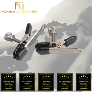 House Of Dasein Adjustable Metal Nipple Clamps Breast Labia Clips Bdsm Restraints Bondage