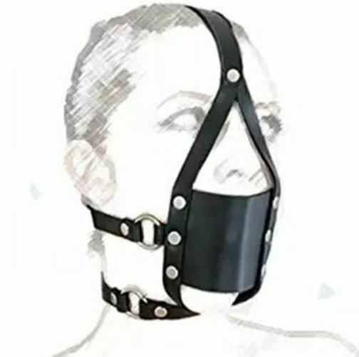 Ball Gag Head Harness Mask Muzzle Blindfold Bondage Kink Bdsm Fetish Restraints