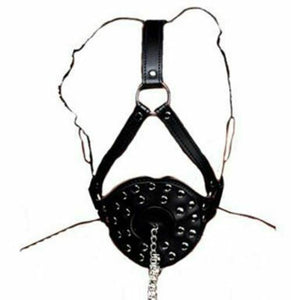 Ball Gag Head Harness Mask Muzzle Blindfold Bondage Kink Bdsm Fetish Restraints